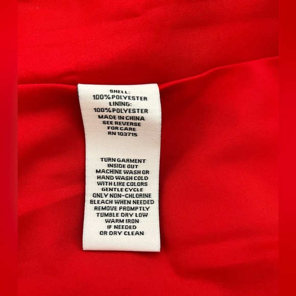 Nanette Lepore Size:10 Women Long Sleeve Dress Color: Fire Orange V-Neck - Picture 8 of 12